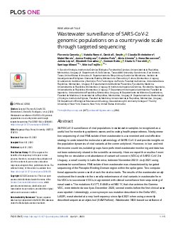 Wastewater Surveillance of SARS-CoV-2 Genomic Populations on a Country-wide Scale Through Targeted Sequencing