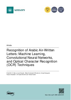 Recognition of Arabic Air-Written Letters: Machine Learning, Convolutional Neural Networks, and Optical Character Recognition (OCR) Techniques
