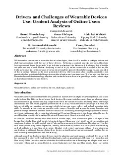 Drivers and Challenges of Wearable Devices Use: Content Analysis of Online Users Reviews